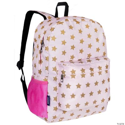Pink and Gold Stars 16 Inch Backpack | Oriental Trading