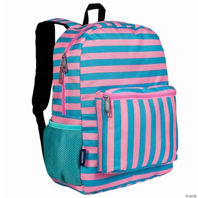 Pink Stripes 16 Inch Backpack | Oriental Trading