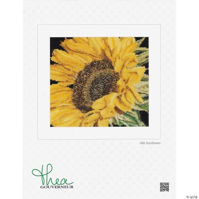 Thea Gouverneur Flamingo Cross Stitch Kit - Black Aida 18 Count With DMC Threads