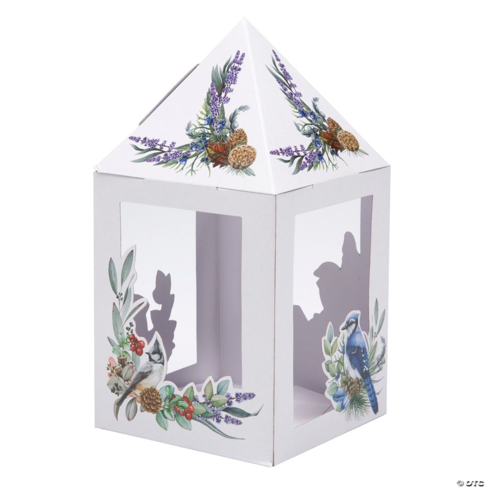 4" x 8" Pinecone & Birds Paper Lantern Centerpieces - 3 Pc.