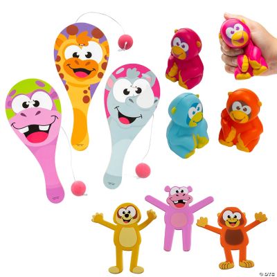 Fun Express Big Eye Wacky Safari Animal Toy & Handout Assortment Kit – 36 Pieces