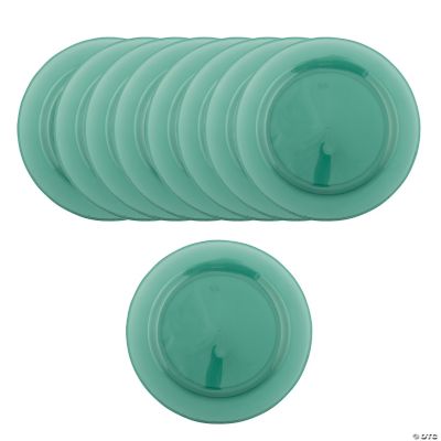 10 1/4" Bulk 100 Pc. Premium Green Round Disposable Plastic Dinner