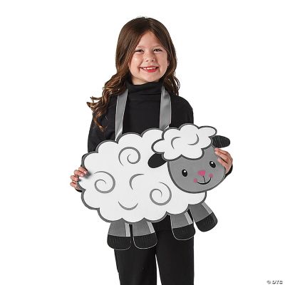 20" x 15" Kids SlipOn Sheep Cardboard Sandwich Board Costume
