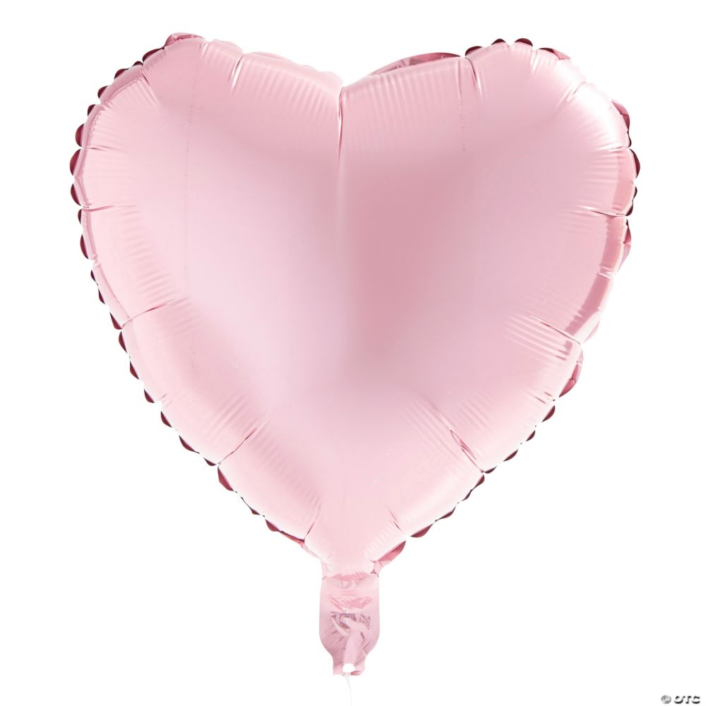 Pink Heart-Shaped 18" Mylar Party Balloons - 12 Pc.