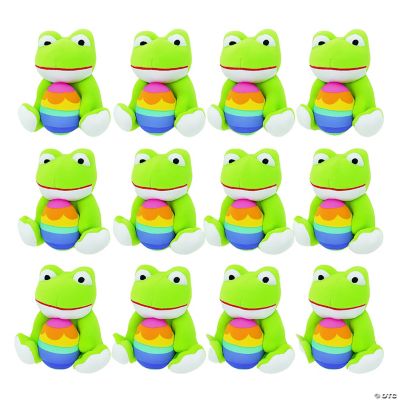4 1/2" Easter Stuffed Frogs with Multicolor Easter Egg ??? 12 Pc ...