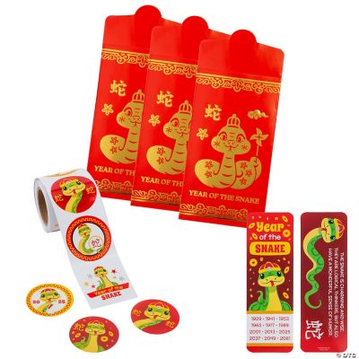 Bulk 97 Pc. Chinese New Year of the Snake Lucky Money Envelope Handout