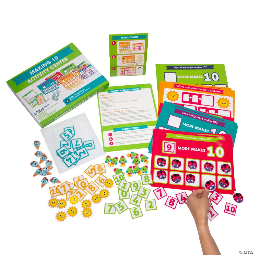 9 1/2" x 12" Kindergarten Making 10 Math Activity Center Kit - 39 Pc.