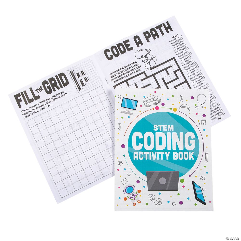 8" x 10" STEM Early Coding & Programming Activity Books - 24 Pc.