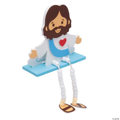 Fun Express Jesus Walks With Us Sandal Craft Kit - Makes 12 Religious Crafts For VBS, Sunday School