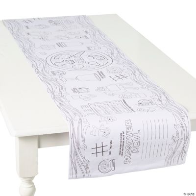 7 Ft. 6" x 17" Color Your Own Passover Activity Table Runner Oriental