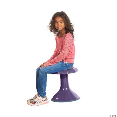 ECR4Kids ACE Wobble Stool – 18" Height Active Learning Seat For Classroom, Office, Or Home (Flexible Seating, Black)