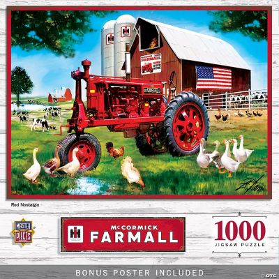 MasterPieces Farmall Field Of Plenty – Puzzle 1000 Pezzi, 48,9x67,9 Cm, Con Trattori D'epoca