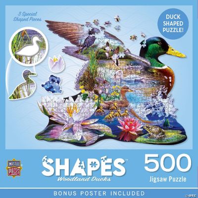 MasterPieces Shapes Woodland Ducks 500 Piece Jigsaw Puzzle Oriental