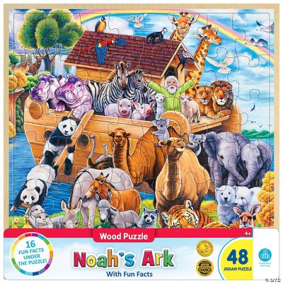 MasterPieces Wood Fun Facts - Noah's Ark 48 Piece Wood Jigsaw Puzzle ...