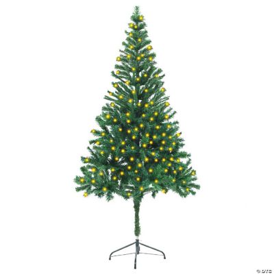 VidaXL 6' Green Artificial Christmas Tree with LED Lights & 564pc