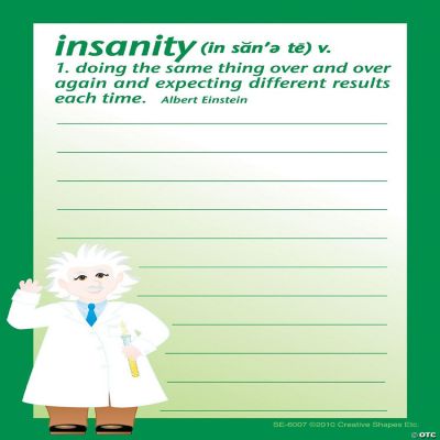 Creative Shapes Etc. - Notes And Quotes - Insanity | Oriental Trading