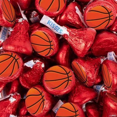 Basketball Candy Party Favors Hershey's Kisses Milk Chocolate (100 Pcs
