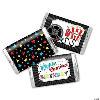 AmandaCreation Movie Night Mini Candybar Wrappers 45pc. | Oriental Trading