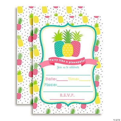 Party Like a Pineapple Invitations 40pcs. by AmandaCreation | Oriental ...