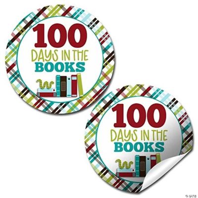 AmandaCreation Bookworm 100th Day of School Stickers 40pc. | Oriental ...
