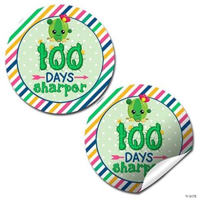 AmandaCreation Cactus 100th Day of School Envelope Seals 40pc ...