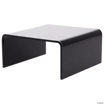 Plymor Black Acrylic Short Square Display Riser, 2