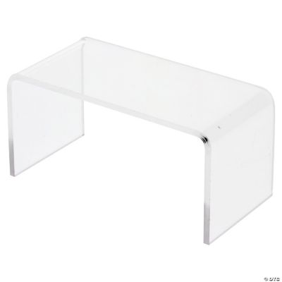 Plymor Clear Acrylic Rectangular Display Riser, 2" H x 4" W x 2" D