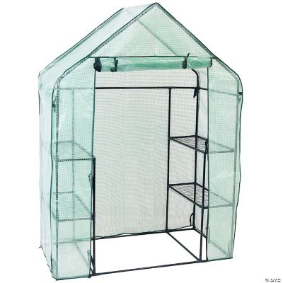 Sunnydaze Outdoor Portable Tiered Growing Rack Deluxe Walk-In ...