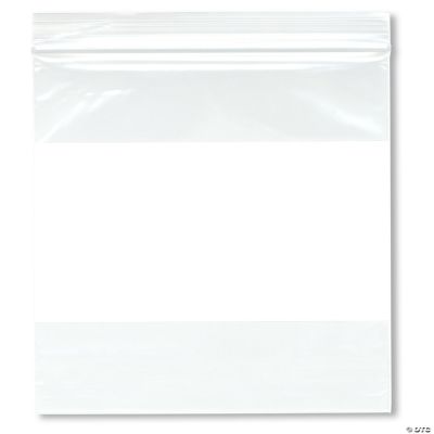 6 Mil White Block Zip Lock Bags in Stock