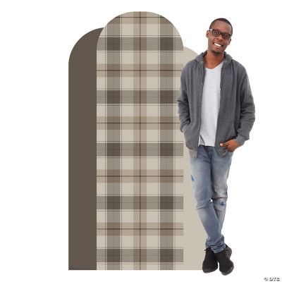39" x 71" Plaid Arch Backdrop Cardboard Cutout StandUp Decoration
