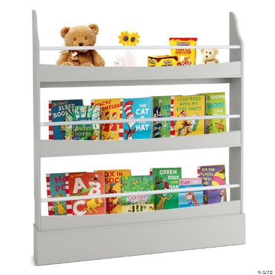 3-Tier Kids Bookshelf Toy Storage Bookcase Rack Wall w/ Anti-toppling ...