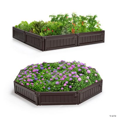 2PCS 4 x 4 ft Raised Garden Bed Set Planter Box for Vegetable Flower