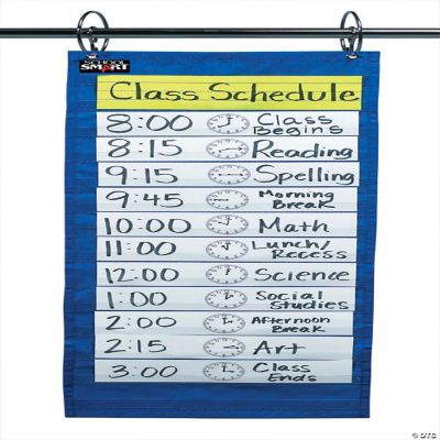 School Smart Pocket Chart with 14 Pockets, 33 x 121/2 Inches, Blue