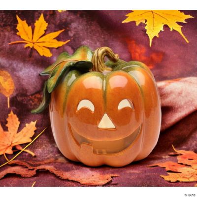 Ceramic JackoLantern Pumpkin Tealight Candle Holder, Home Decor, Gift