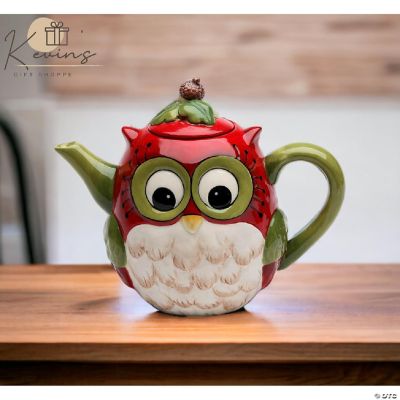 Hand Painted Ceramic Owl Teapot, Gift for Her, Gift for Mom, Tea Party