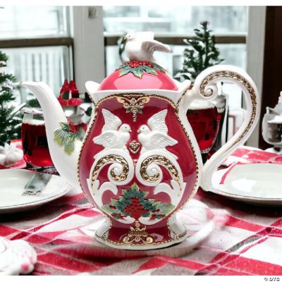 Ceramic Christmas Fantasia Teapot, Home Decor, Gift For Her, Gift For