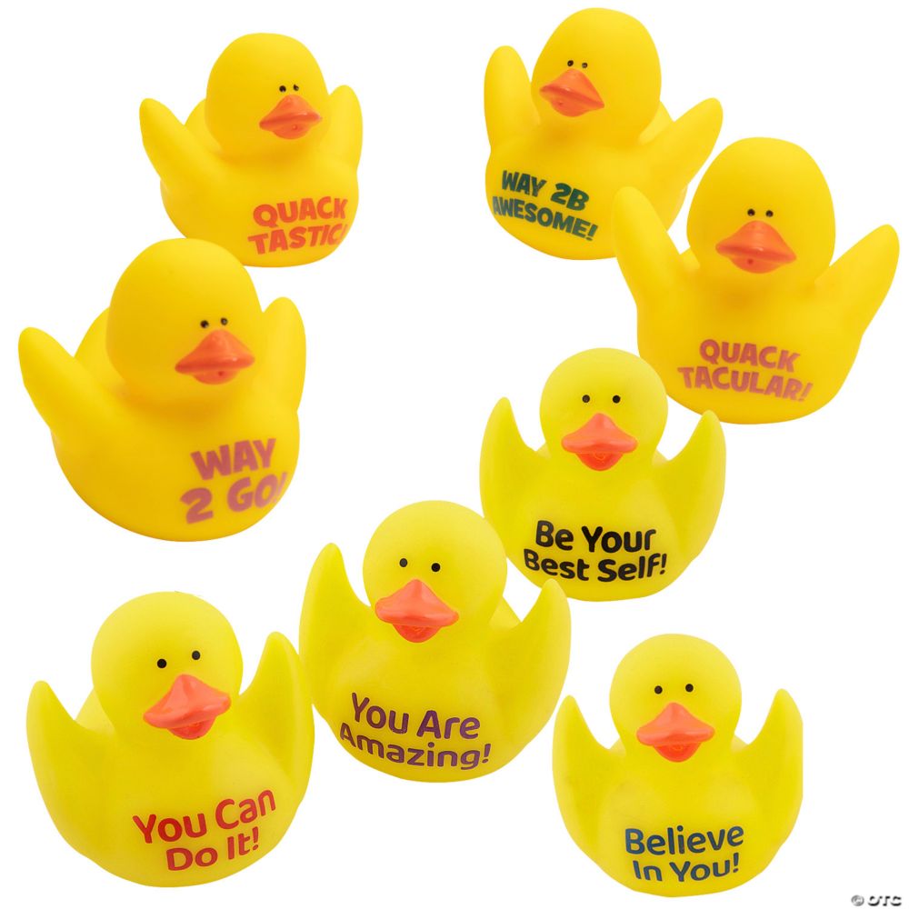 2" Inspirational & Motivational Ducks Assortment Kit - 24 Pc.