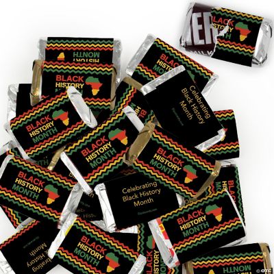123 Pcs Black History Month Candy Favors Hershey's Miniatures Chocolate