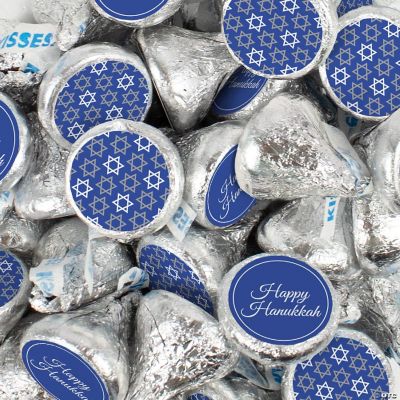 300 Pcs Hanukkah Candy Chocolate Hershey's Kisses Bulk (3lb) Star of