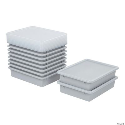 ECR4Kids Letter Size Tray With Lid, Storage Bin, 10-Piece | Wayfair