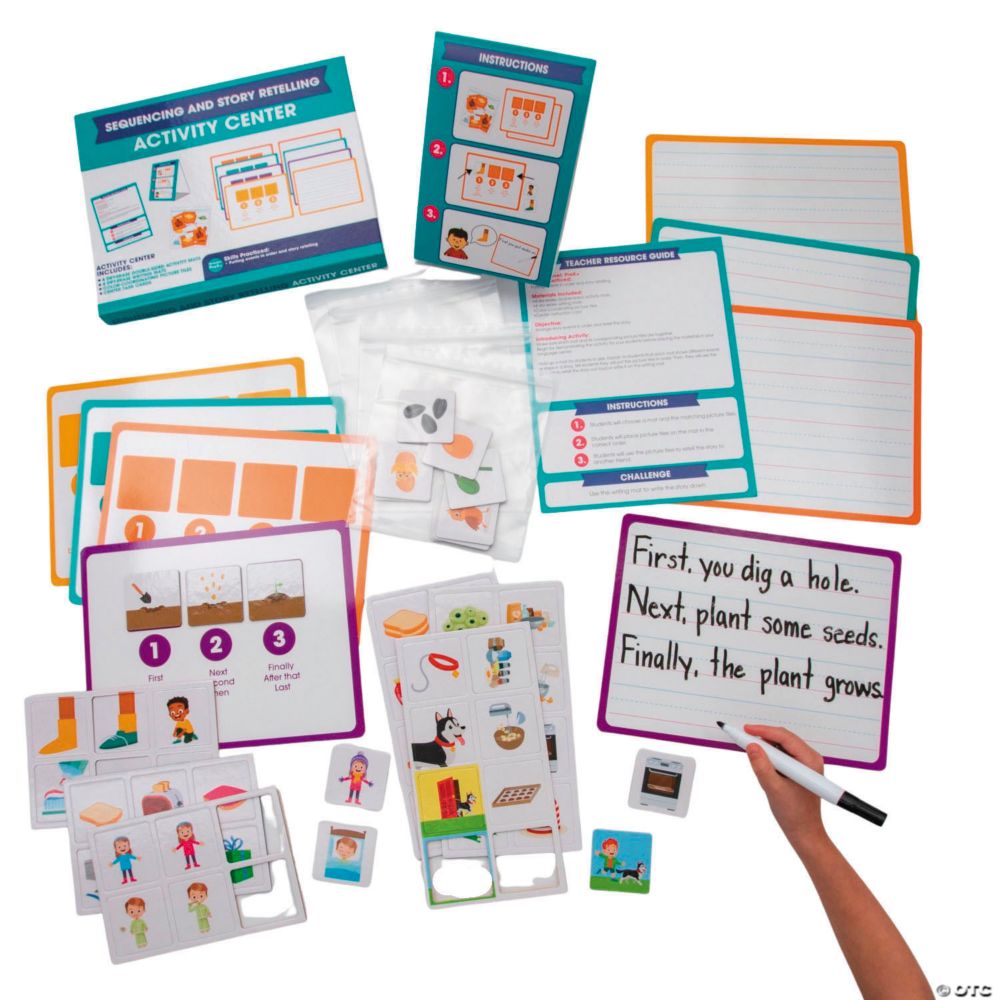 Preschool Sequencing & Story Retelling Skills Educational Activity Center Kit - 22 Pc.