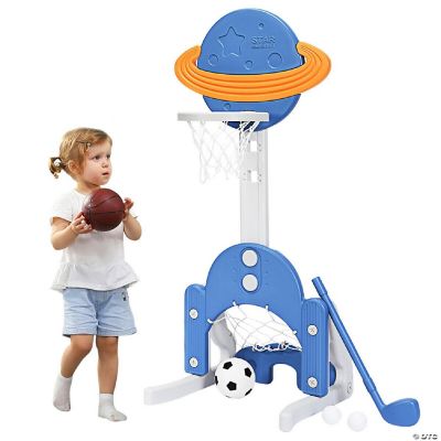 3 in 1 Kids Basketball Hoop Set Adjustable Sports Activity Center w
