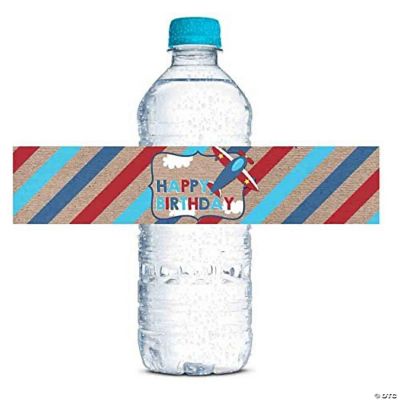 AmandaCreation Up & Away Water Bottle Wrappers 45pc. | Oriental Trading
