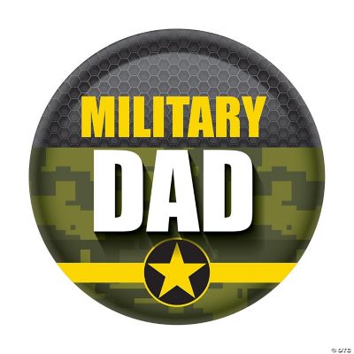 Beistle - Military Dad Button - Green - 6 Pack | Oriental Trading