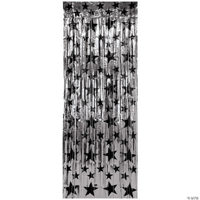 Beistle 1-Pack Star Cascade centrotavola, 45,7 cm, Nero e Argento