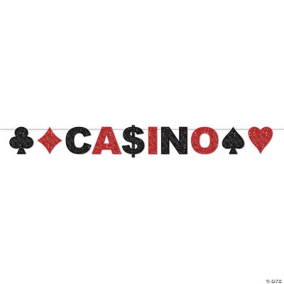 Beistle Casino Party Danglers - 2-Pack, 30-Inch Long Hanging Decorations With Playing Cards