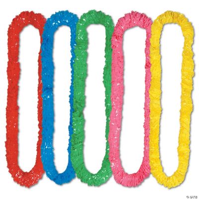 Soft-Twist Poly Leis w/Labeled Box (black), 50 Leis Per