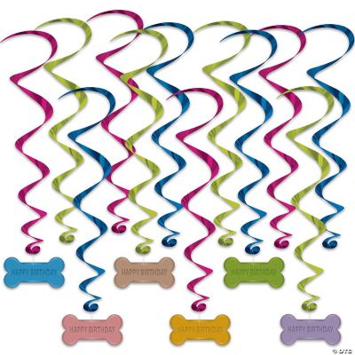 Beistle Dog Birthday Whirls 6 Pack Oriental Trading