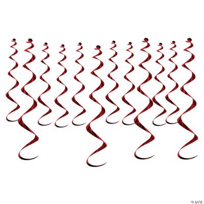 Beistle 53560-60 17.5 to 32 in. 60 Whirls, Assorted Color - Pack of 6