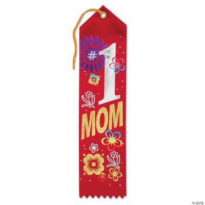 Beistle - #1 Mom Award Ribbon - 6 Pack | Oriental Trading